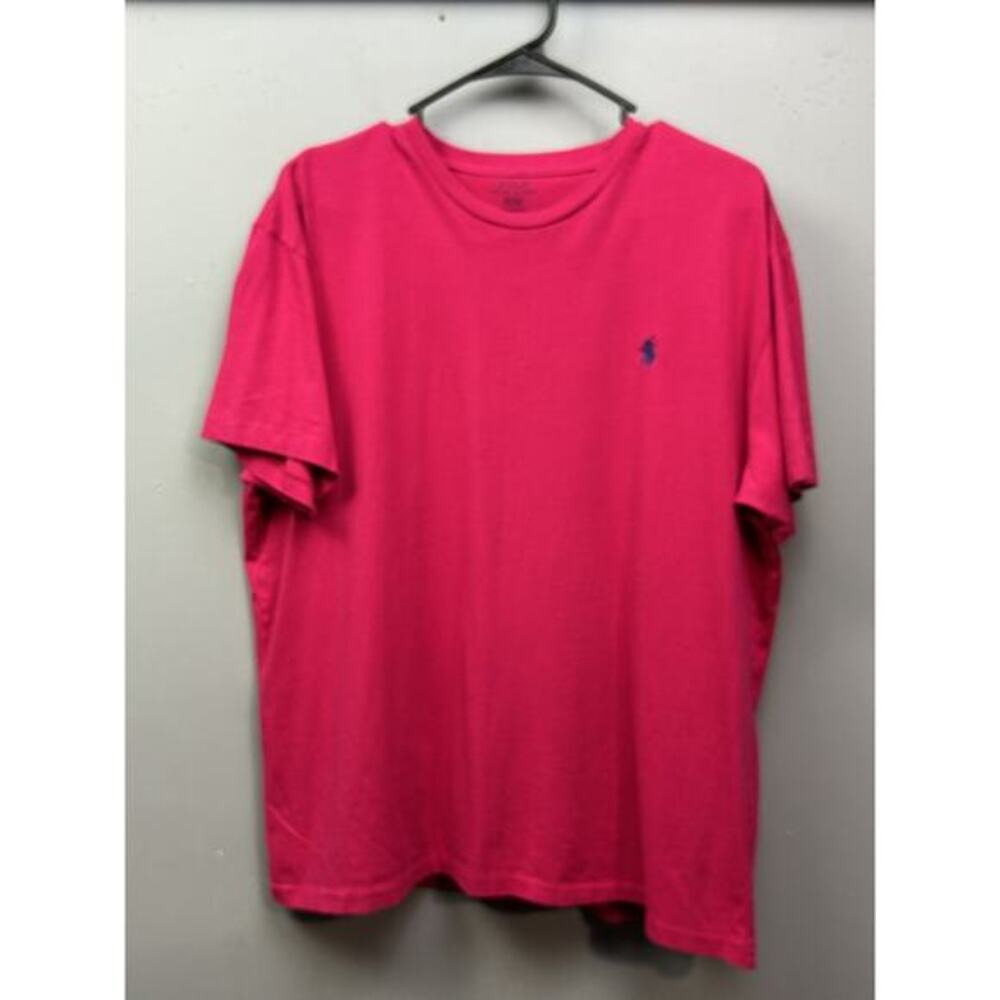 Polo Ralph Lauren Shirt Mens Medium Pink Crewneck Classic Fit Pony‎ Tee Cotton